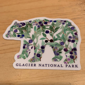 Berry Bear Sticker - Glacier National Park