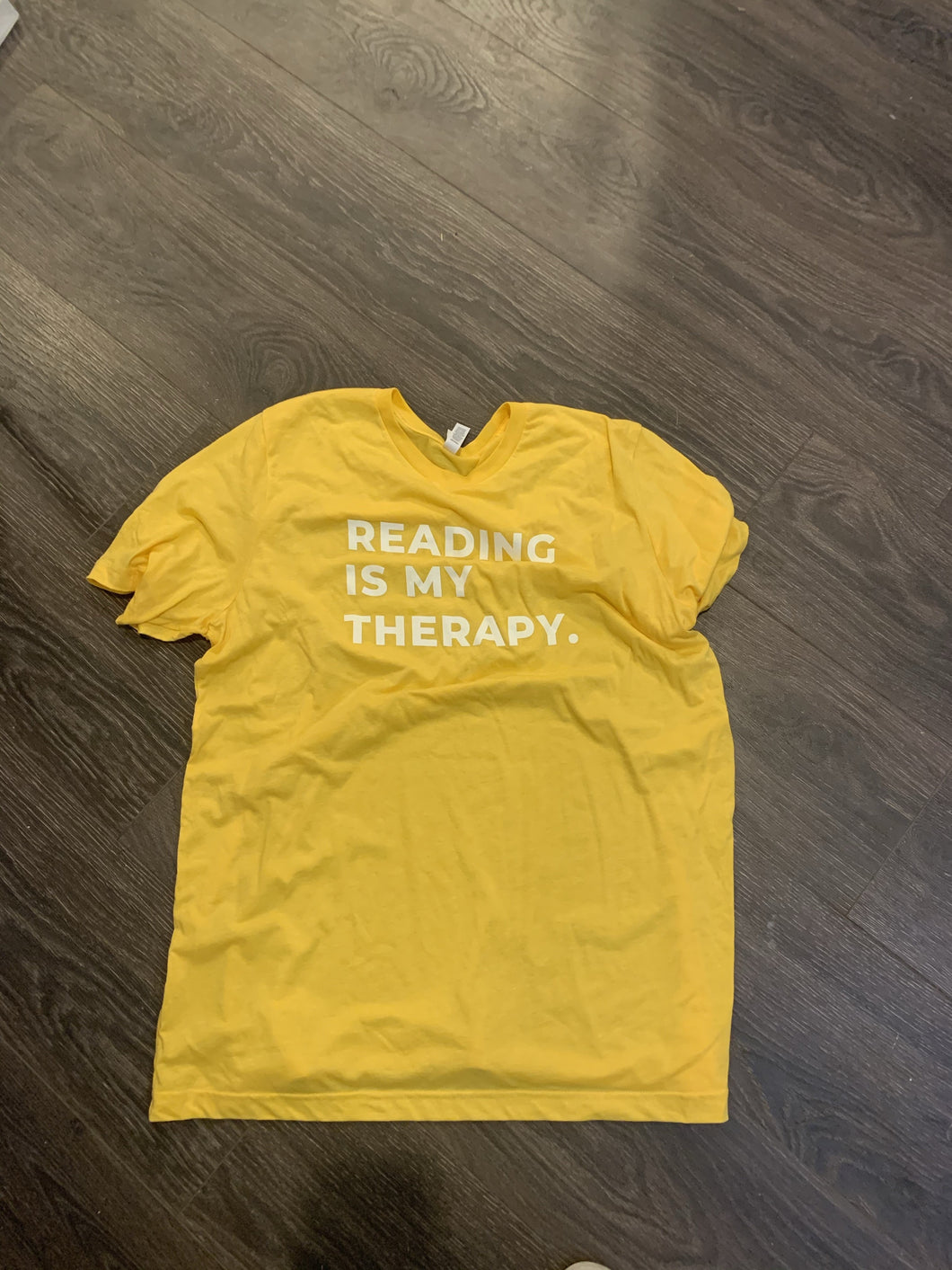 Yellow Reading is My Therapy short sleeve shirt